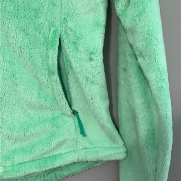 The North Face Green Fuzzy Zip Up Jacket Size S - Picture 4 of 7